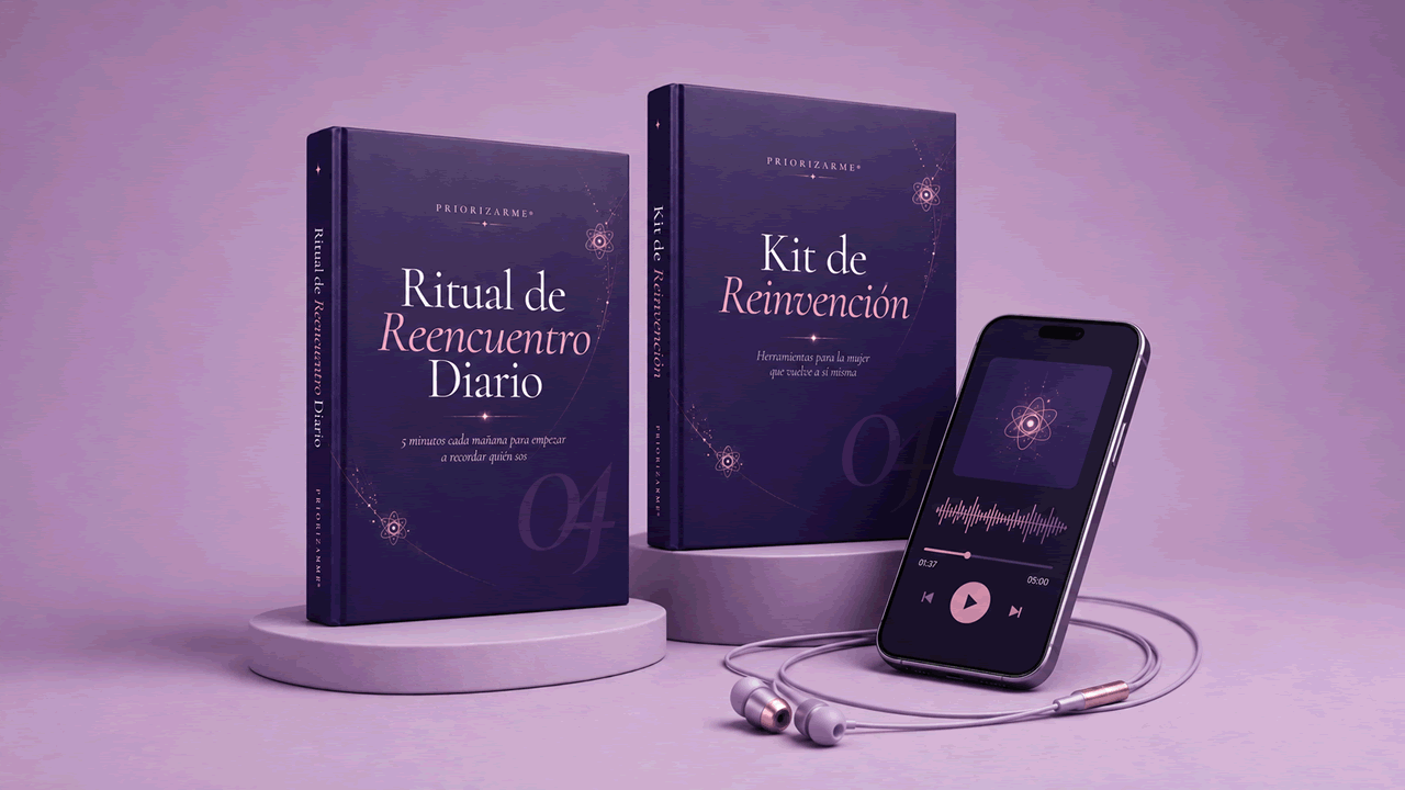 Pack Prelanzamiento PRIORIZARME® — Ritual de Reencuentro Diario + Kit de Reinvención